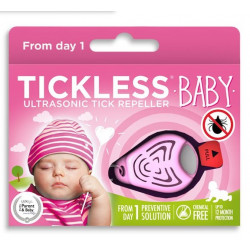 Odpuzovač klíšťat TickLess BABY růžový