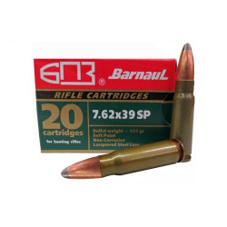Střelivo 7,62x39 Barnaul 123 gr SP (20 ks)